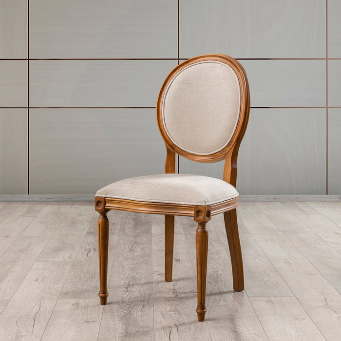 Hanah Home Silla de Madera de Haya Albero42 en Nogal y Beige